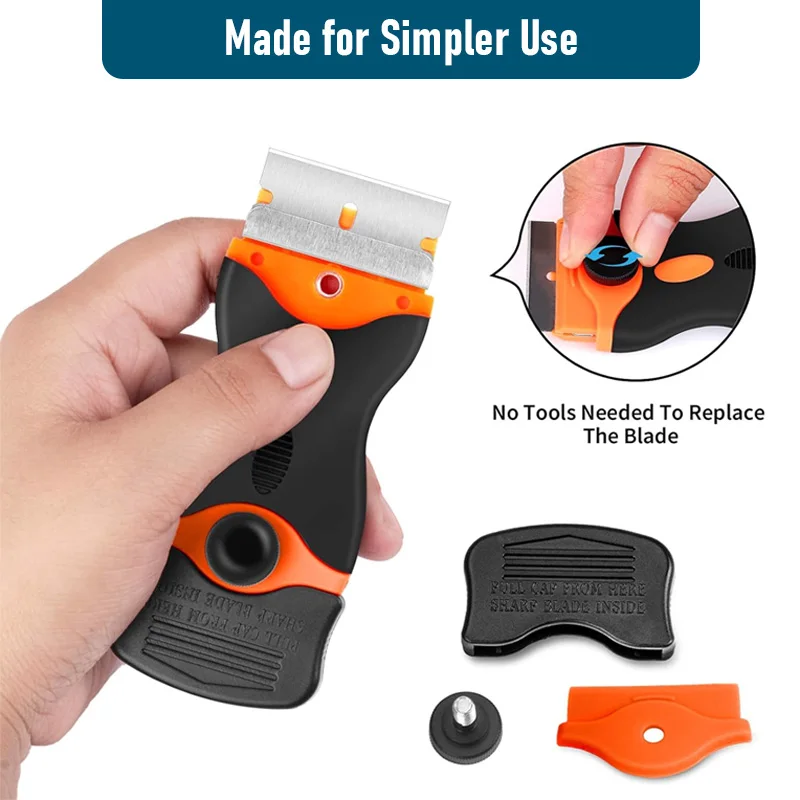Plastic /Metal Razor Blade Scraper Edge Removal Tool with Blade Label Sticker Decal Removal Car Window Tint Vinyl Application 3