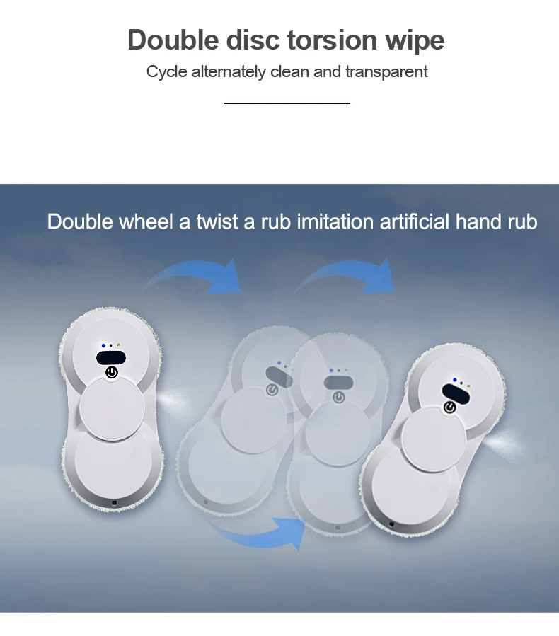 PuRuiKai robot electric automatic window cleaning Robotic vacuum cleaner, with remote control, two-way automatic spray 4