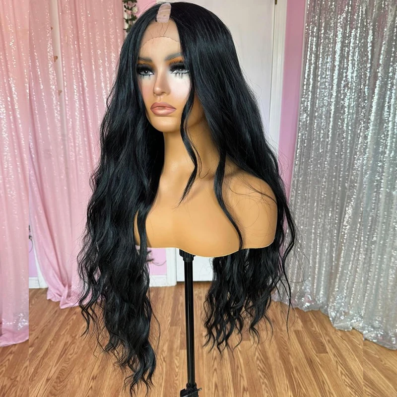 Super Long 30inch 250%Density Full End Loose Deep Wave 1X4 U Part Wig Indian Remy Human Hair V Part Wigs For Black Women
