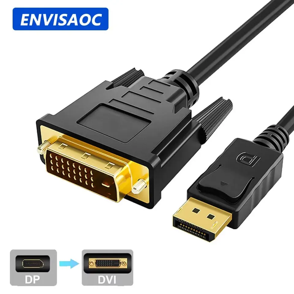 DisplayPort DP から DVI アダプタ Connecto ケーブル変換ライン