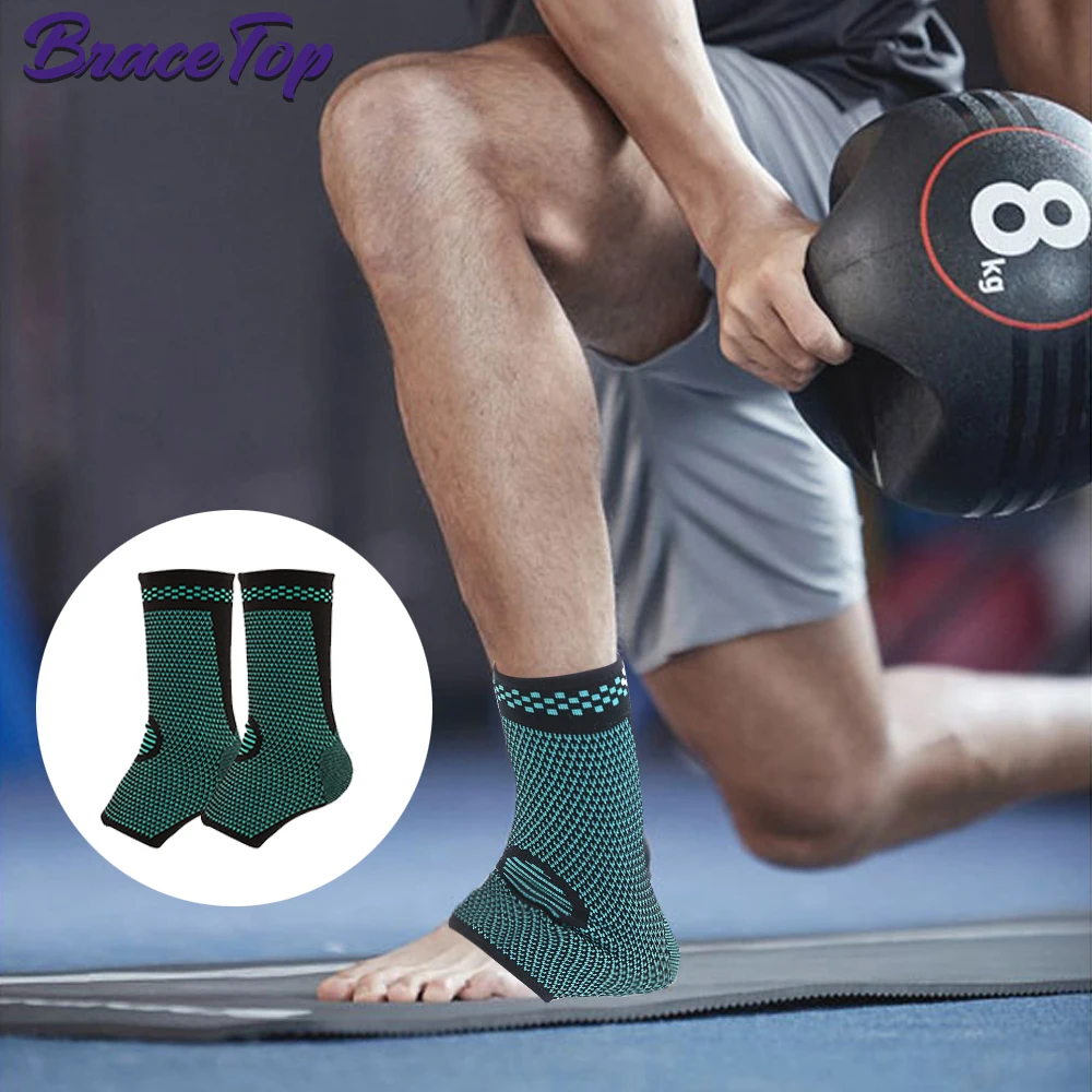 

1 Pair Ankle Brace Compression Support Sleeve Elastic Breathable for Injury Recovery Joint Pain Basketball Sports Running Socks