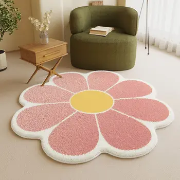 Fluffy Flower Shape Rug 1