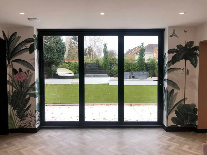 DN Folding Door Double Glazing Aluminium Bifold Door for House