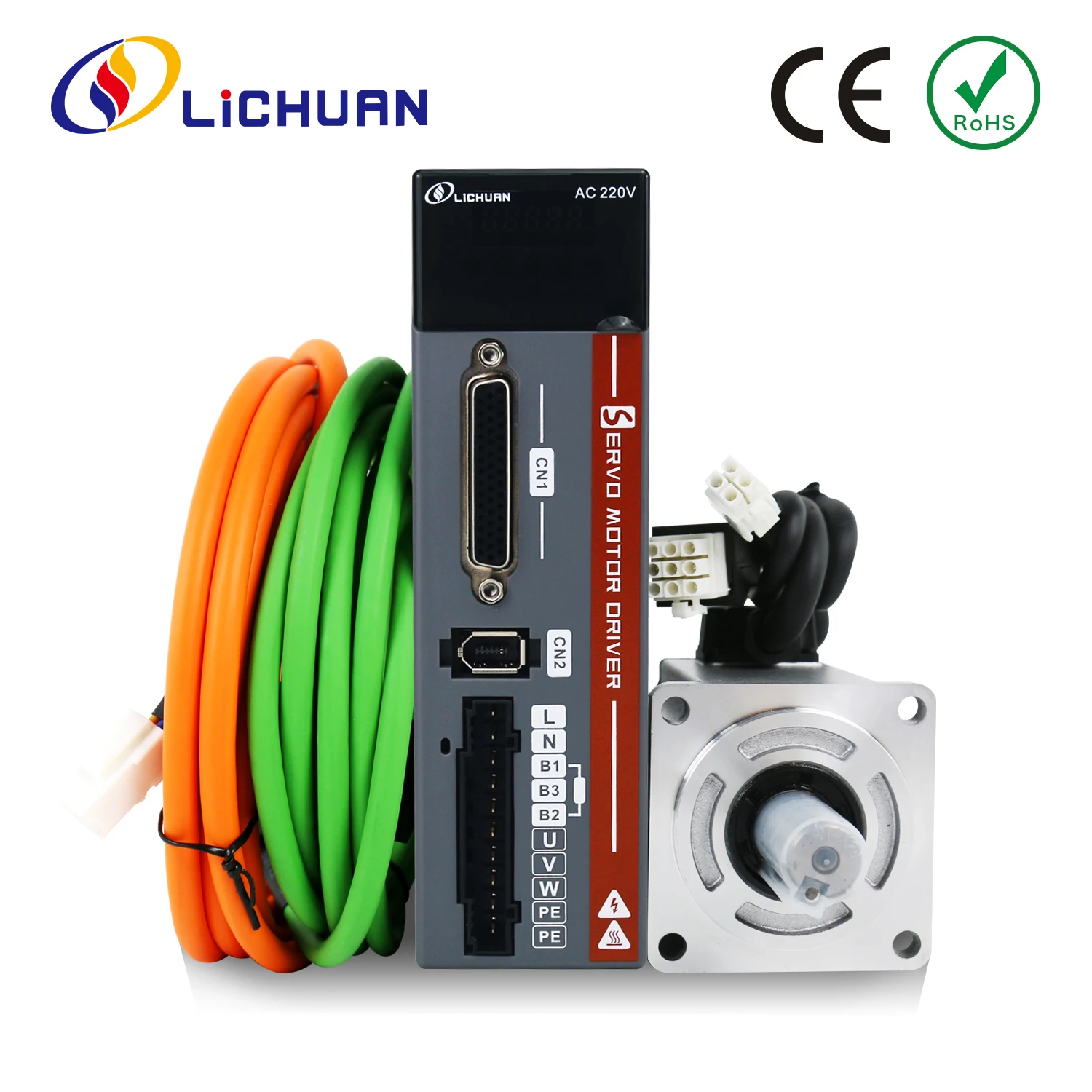 Lichuan CNC 로봇 기계용 AC 서보 모터 드라이버 키트, 드라이버 포함, AC 서보 모터, 220V 3000RPM A5, 200W, 400W, 600W, 750W, 1000W