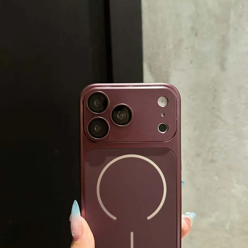 Luxury Hard PC Protective Case with Camera Guard & Wireless Charging Support