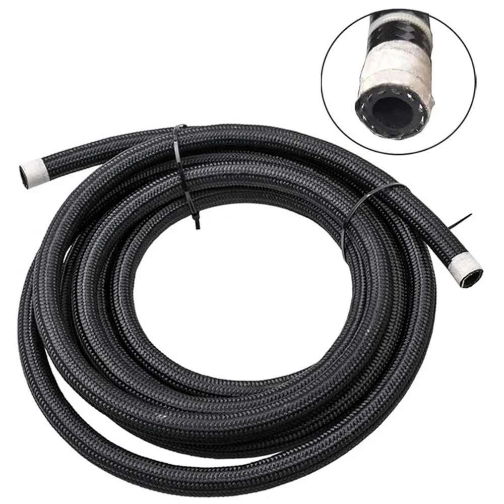3 Meters AN4/AN6/AN8/AN10/AN12 Universal Car Fuel Hose Oil Gas Line Nylon Steel Braided Pipeline Radiator Brake Hose Fuel Pipes fuel hose brake oil hose