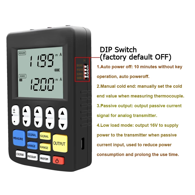 Multifunctional Signal Generator Measurement Thermal Resistance Couple Voltage Current 4-20mA PT100 Calibration Instrument Signa