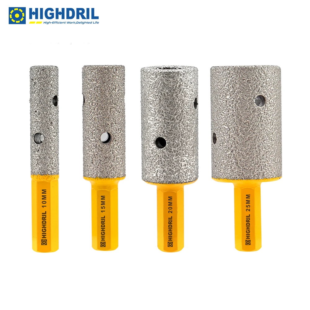 HIGHDRIL1pc Dia 10/15/20/25mm Diamond Vacuum Brazed Milling Bit Enlarge Shape Existing Holes For tile Porcelain Marble Granite