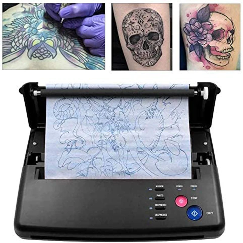 termocopiadora tattoo impresora termica tatuajes Máquina de transferencia  de plantillas de Tatuaje profesional, copiadora térmica de Flash