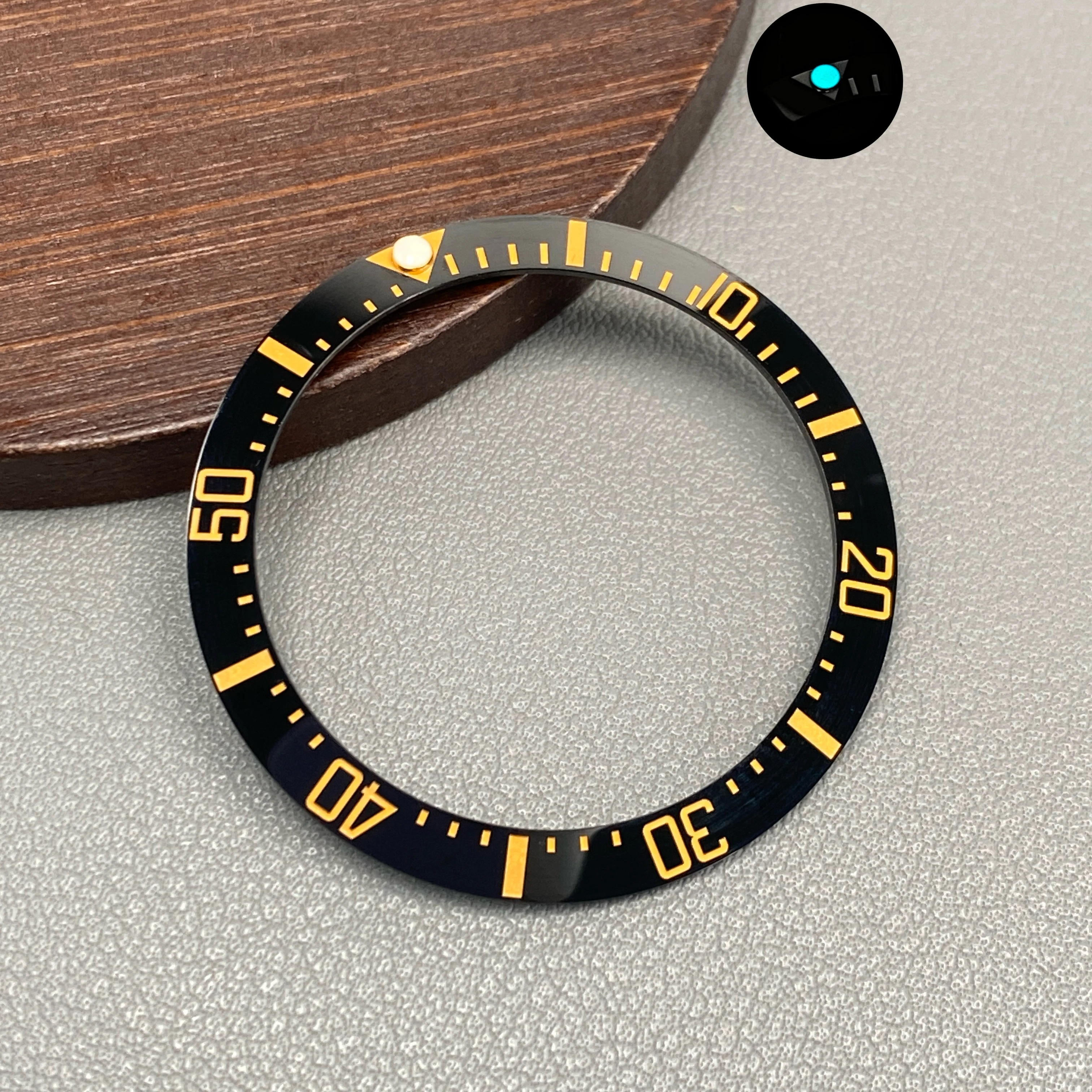 Ceramic Blue-Green Lumi Bezel Insert