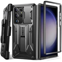 For Samsung Galaxy S23 Ultra Case with Sliding Camera Cover Dual Layer Military Grade Protection Belt-Clip Kickstand Phone Case 1