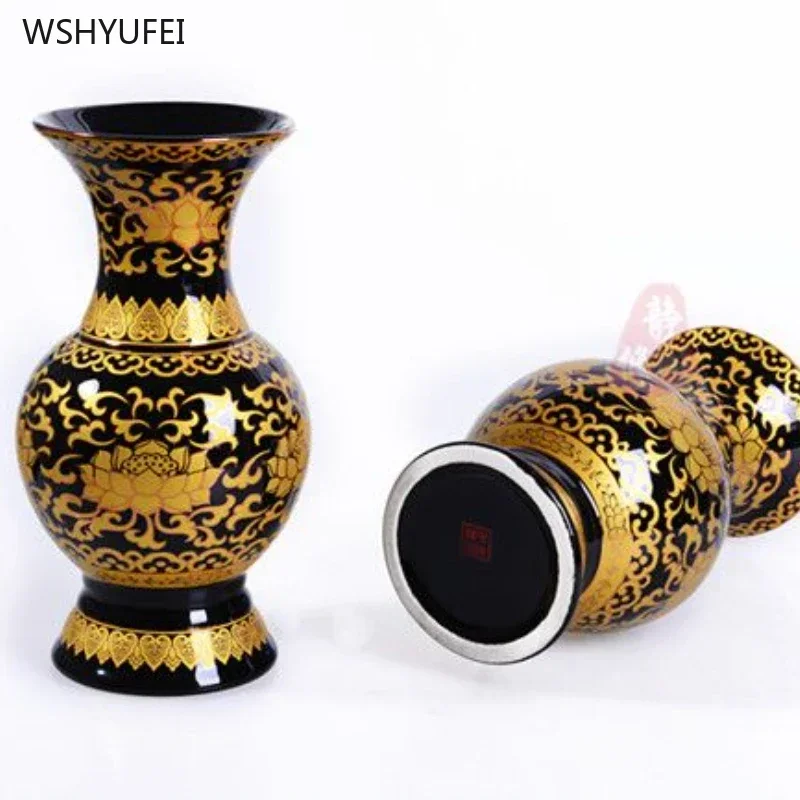 1pc ceramic vase  Buddhist temple supplies living room bedroom table temple sacrifice home decor feng shui Housewarming gift 5