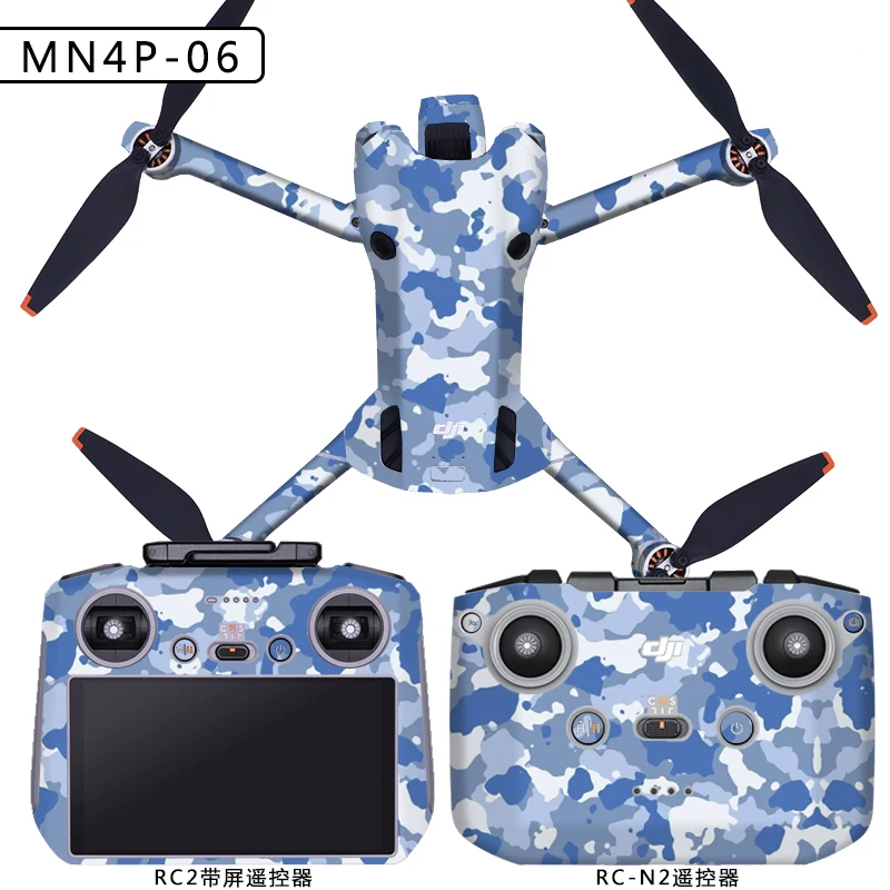 for DJI Mini 4 Pro Sticker RC 2 Skins Flat Protector Cover Anti-Scratch Waterproof RC-N2 PVC Sticker For mini 3 pro Accessories