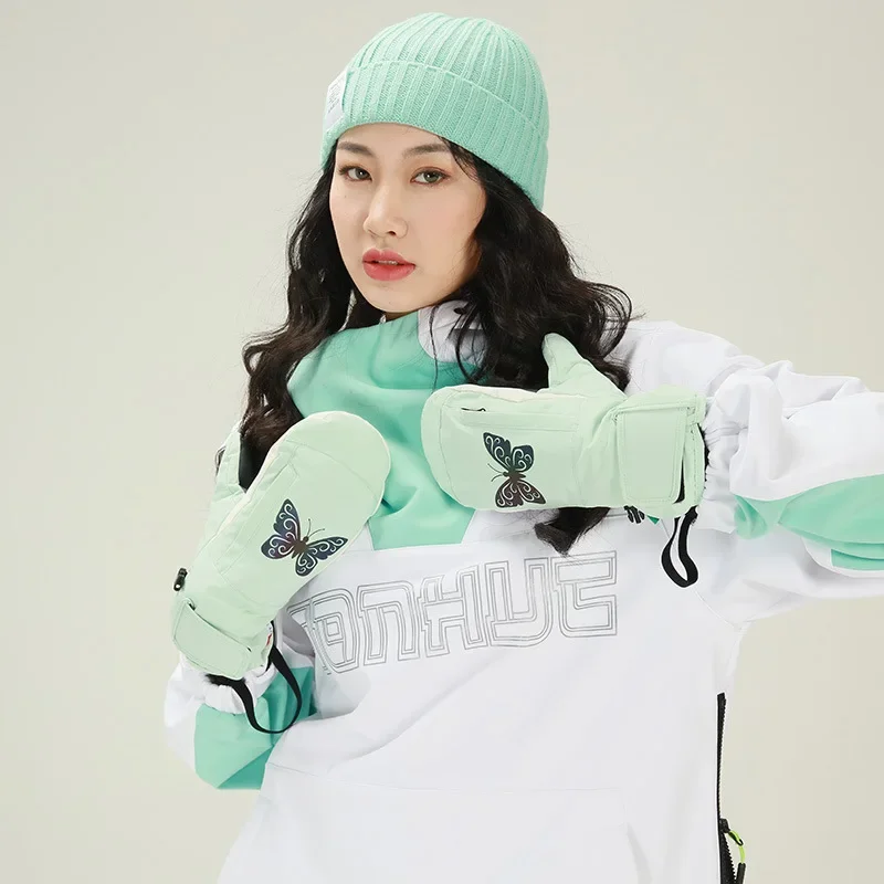 Winter Warm Women Man Ski Gloves Outdoor Sports Snowboard Female Mittens Waterproof Men Cycling Glove Mountain Husband Clothes 5