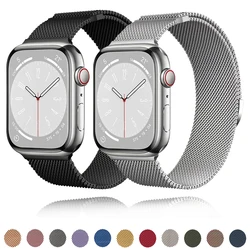 Milanese Loop Strap for Apple Watch Band 44mm 45mm 49mm 40mm 41mm 42mm 38mm Bracelet Iwatch Series 9 8 7 6 SE 5 4 3 Ultra 2 49mm