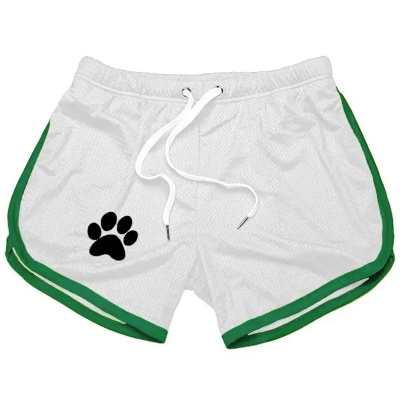 Beach Pants Summer Sports Men's Muscle Fitness Casual Mesh Breathable Pants Running Training Quick Dry Breathable Shorts 4