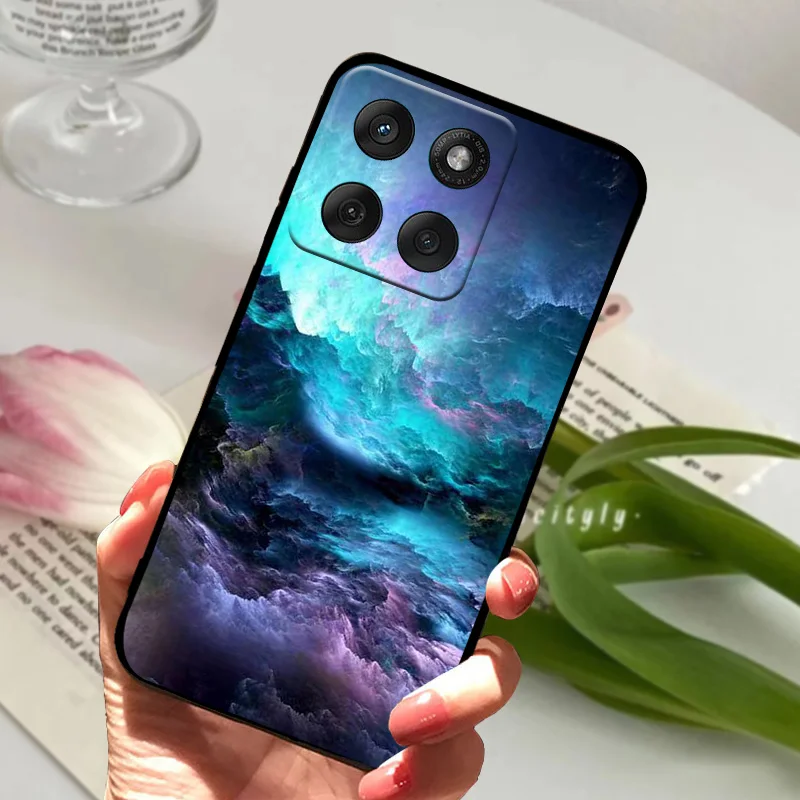 Sleek Black TPU Silicone Phone Case - Fashionable Edge Series Back Cover