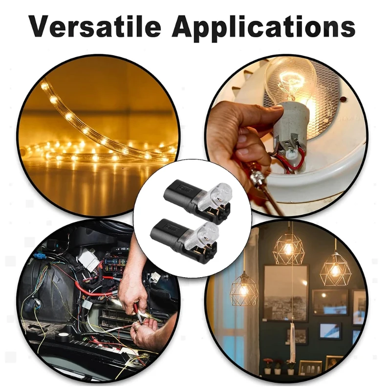 2 Pin Wire Connector Waterproof Fast Plug Car Electrical Connectors Wire Cable Automotive Strip Terminal Connection 30-1Pcs Plug Connectors