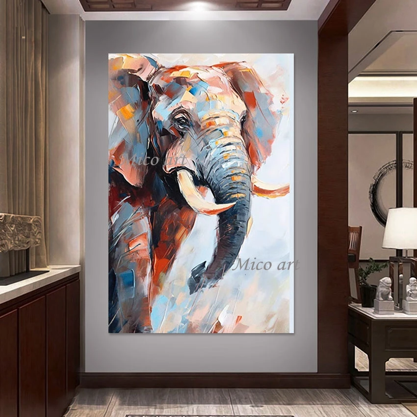 

Abstract Animal Knife Oil Painting Acrylic Canvas Art Decor Game Room Wall Picture No Framed Artwork Handmade Design Drawing