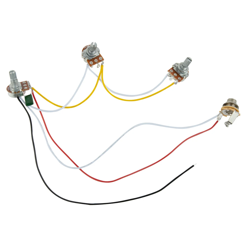 

Guitar Parts Wiring Harness Prewired Set Kit Replacement 1 Tone 2 Volume 250K Pots Accessories Easy Installation