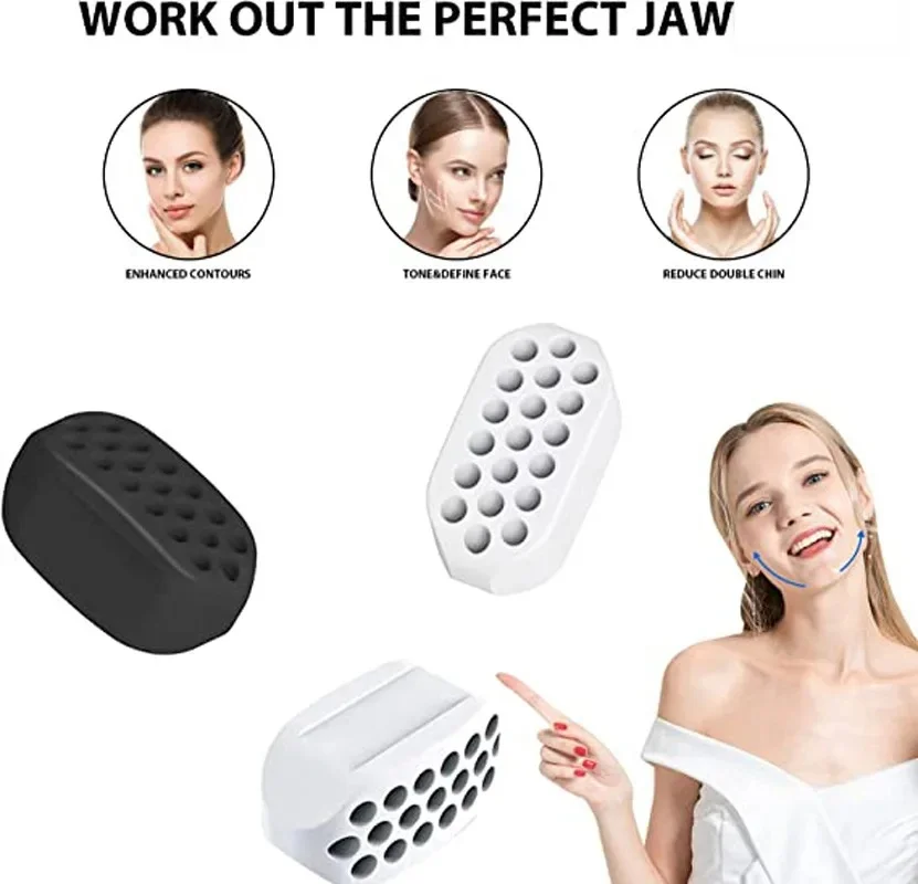 2Pcs/Lot Jaw Exerciser Exercise Face Line Chin Neck Ball Trainer Silicone Workout