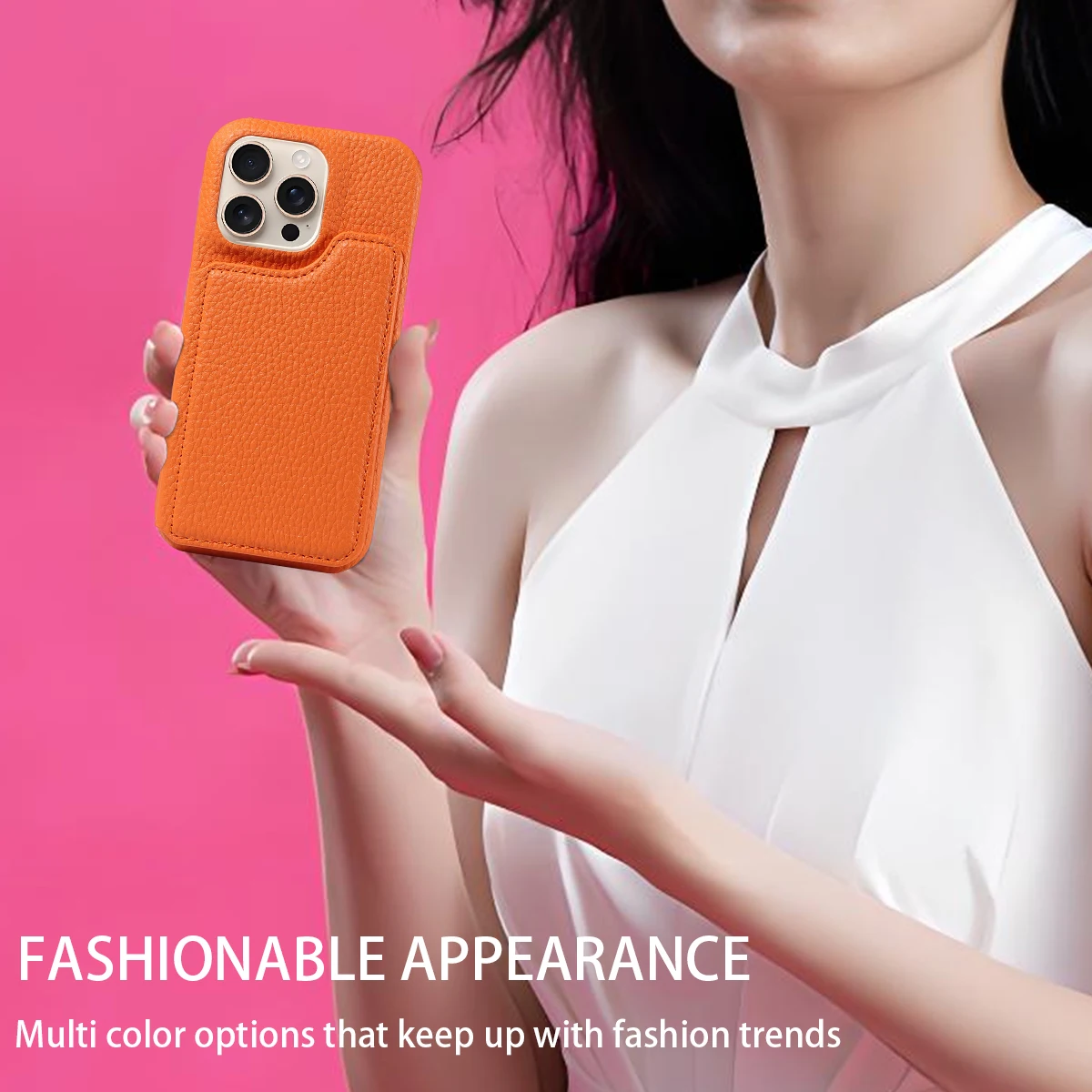 Stylish PU Leather Phone Case with Magnetic Closure & Built-in Stand