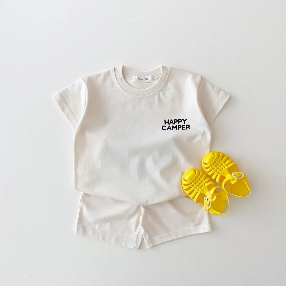 

2023 New Infant Baby Children's Clothing Sets Kids Letters Printed Casual cartoon Suits Baby Girl Boy Loose Sports 2pcs Set