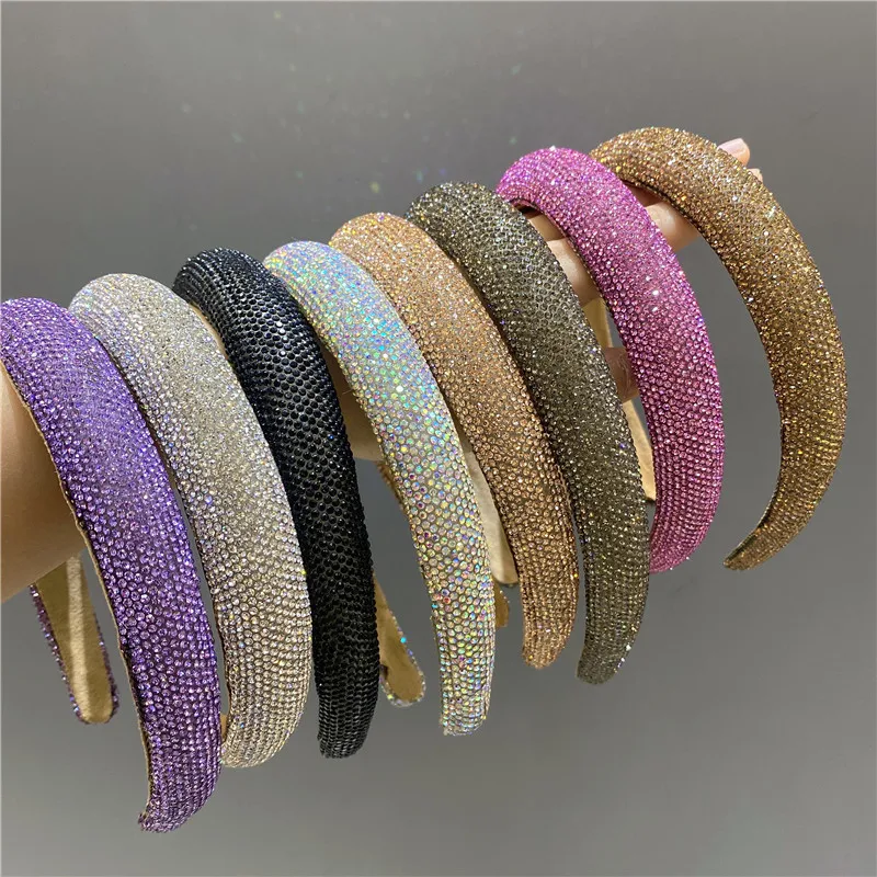 2 Cerchietti Per Capelli Con Strass - Accessori Glitter Arcobaleno E Argento Per Ragazze E Donne