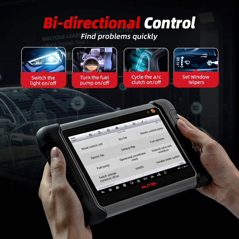 Autel MaxiCOM MK808S Diagnostic Tools OBDII OBD2 Scanner OE-level Automotive Scan Tool Bi-Directional Scanner Upgraded of MK808 automotive diagnostic scanner