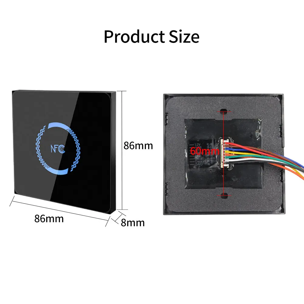 IP68 Waterproof 125Khz+13.56Mhz Access Control Mini Card Reader RFID Reader For