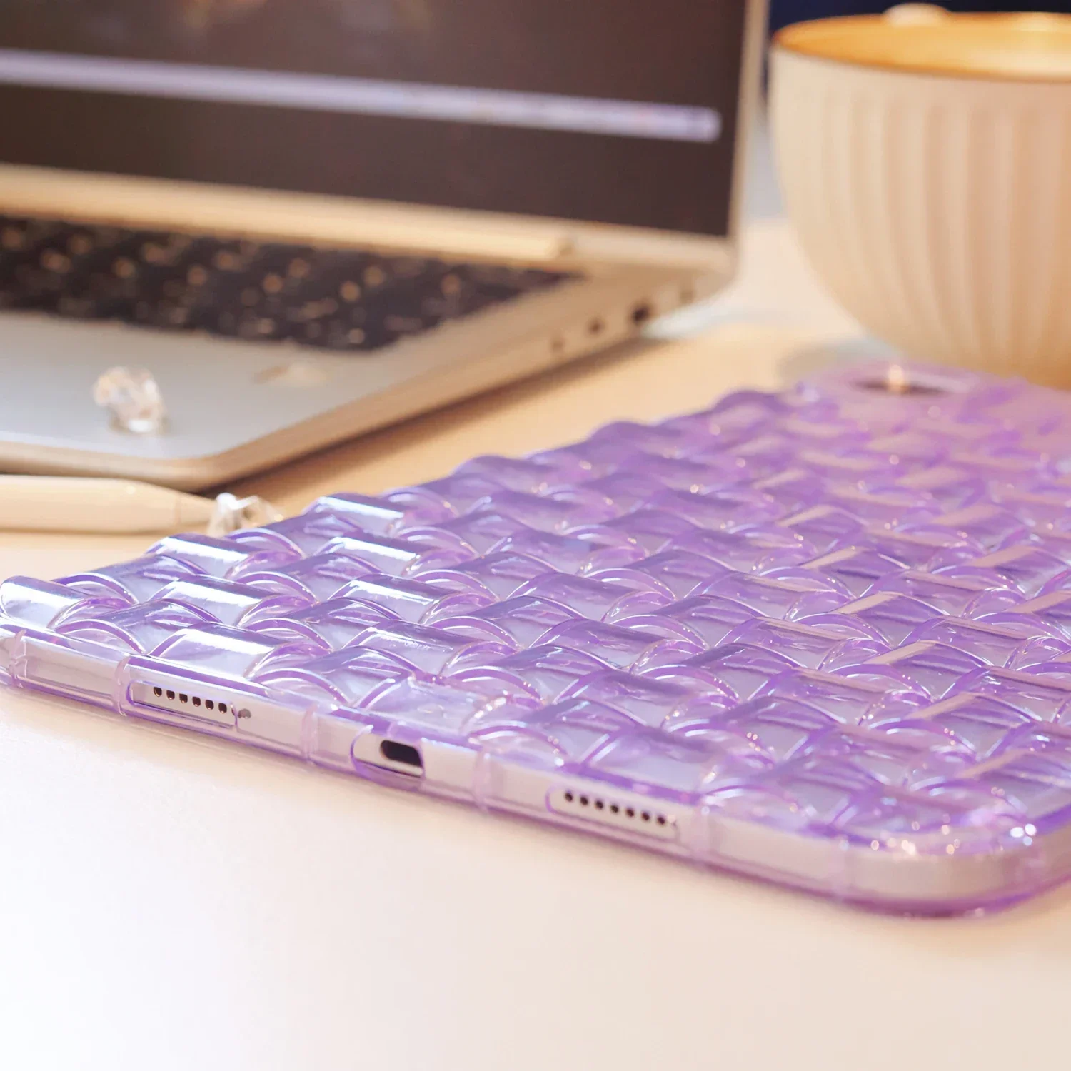 Clear Soft Cover Tablet Case - Ice Cube Design