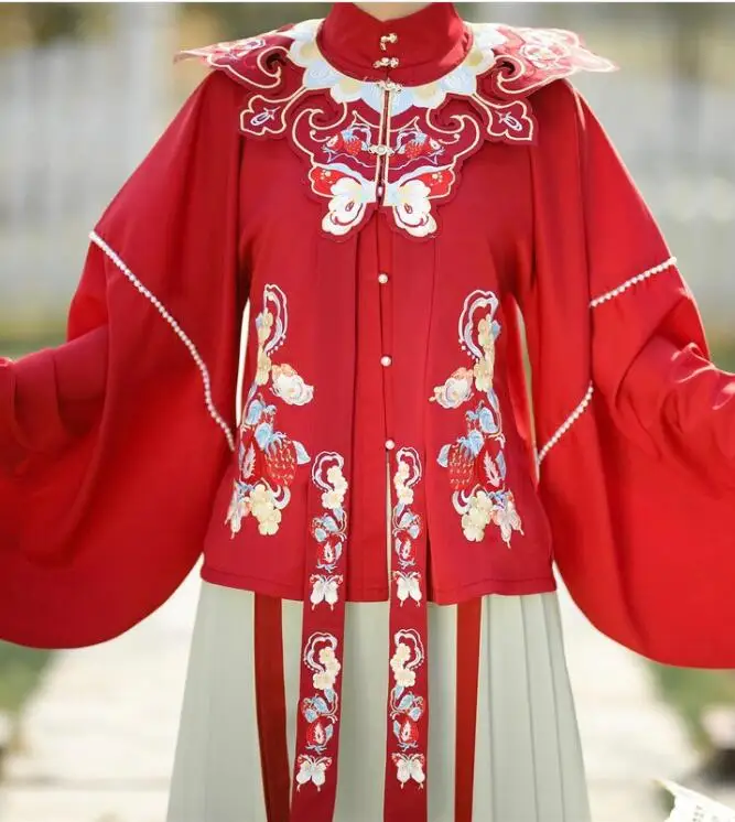 

Китайский съемный воротник Hanfu, Женский винтажный вышитый воротник династии Мин