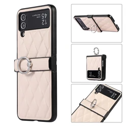Elegante leren opvouwbare telefoonhoes met ringstandaard - Allesomvattende beschermhoes