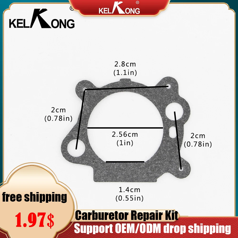 

KELKONG 10Pcs Air Cleaner Mount Gaskets Replace For Briggs & Stratton 795629 272653 272653S Carburetor Chainsaw