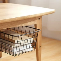 Hollow Iron Wired Basket Storage Baskets Metal Basket Without Interlining Bathroom Kitchen Organizer Black 6
