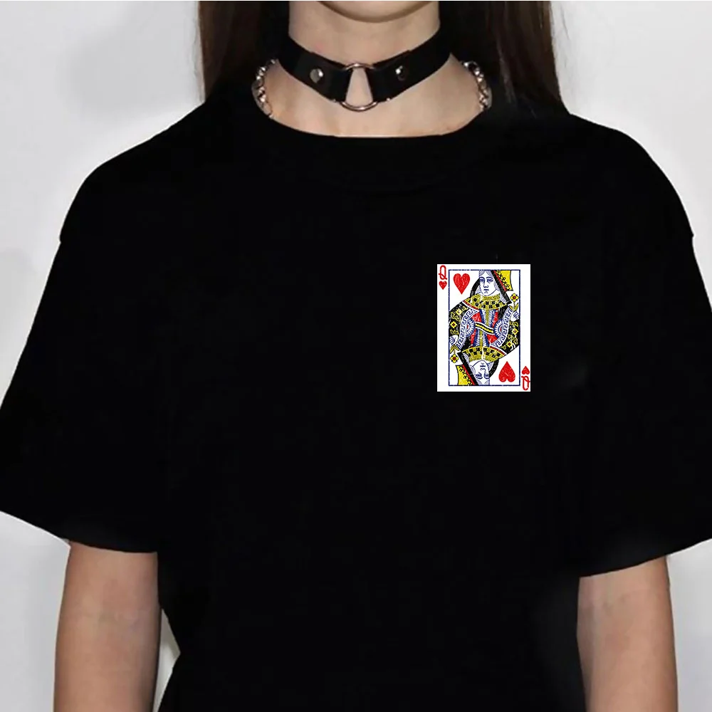 

Playing Card t shirt women designer t shirt female graphic anime clothing