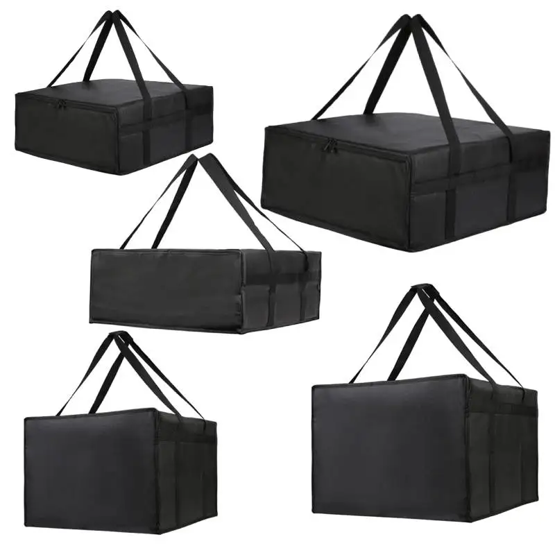 Pizza Carrier Insulated Bag Food Bag Sturdy with Dual Zippers for Pizzerias Multifunctional Reusable Grocery Shopping Bag 5
