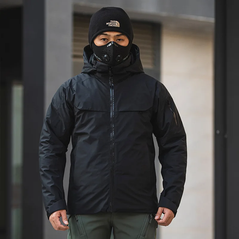 Down Jacket For Men New Winter Waterproof Insulated Outdoor Camping Hiking Climbing High Quality Designer Brand