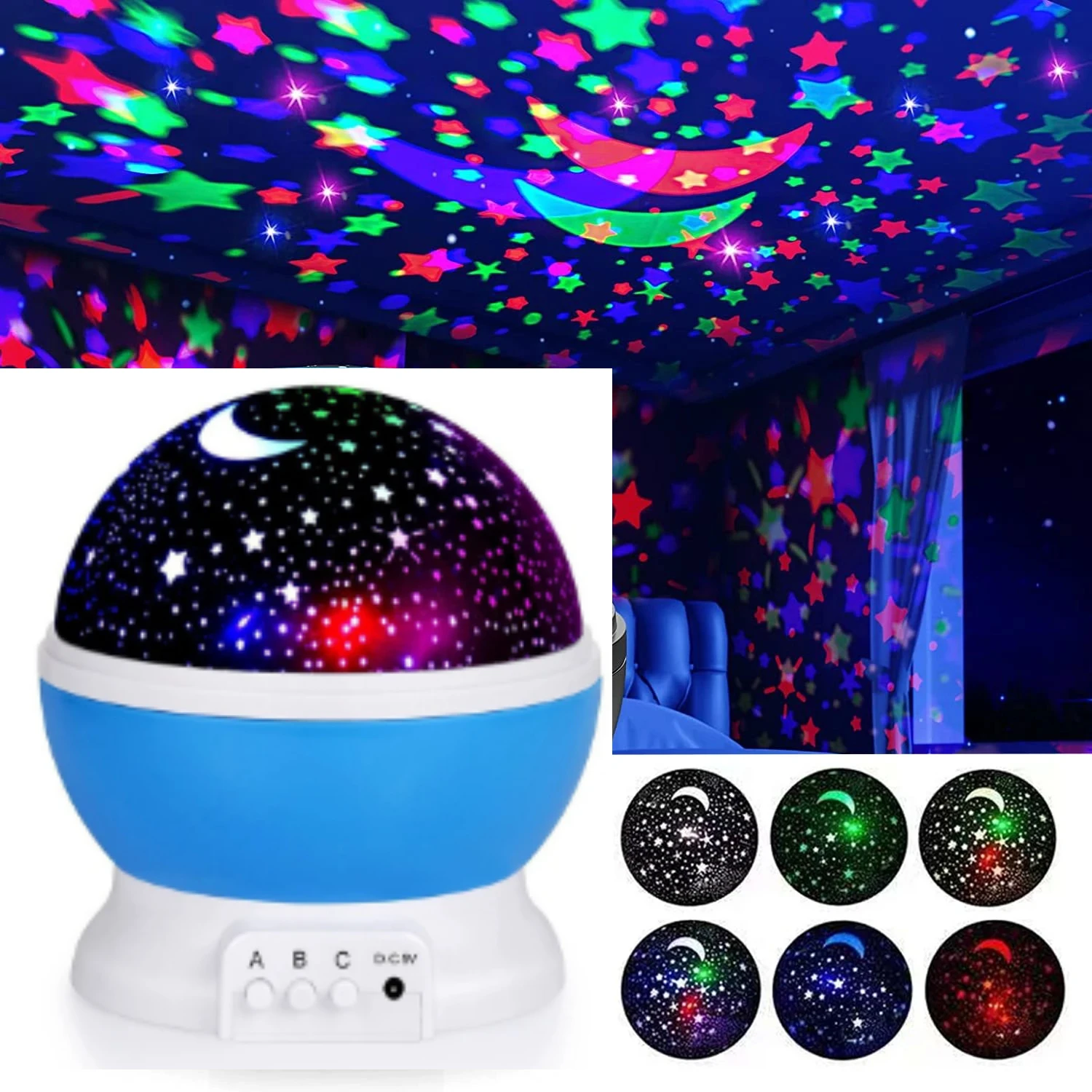 360° Rotating LED Galaxy Lamp Nebula Effect Modern Starry Sky Projector Night Light for Kids' Bedroom Decor Christmas Gifts