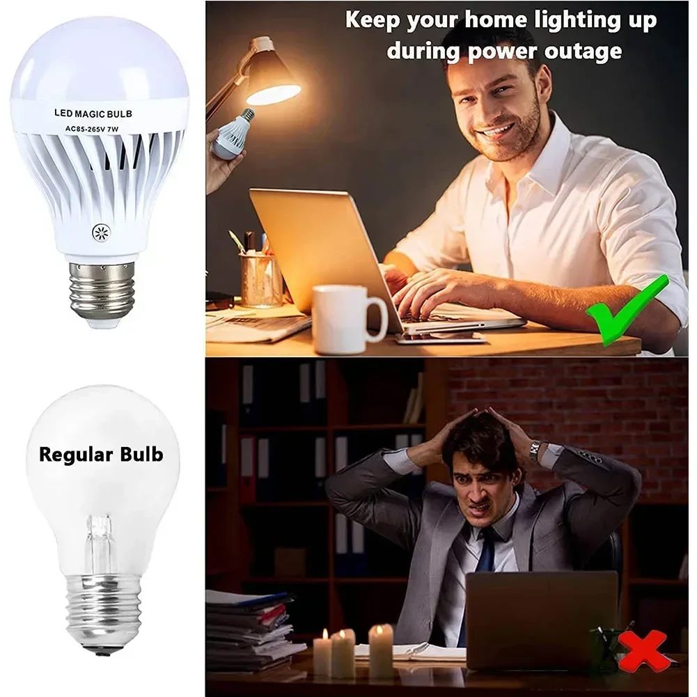 Rechargeable Smart LED Bulb with Remote Control - Dimmable Emergency & Camping Light