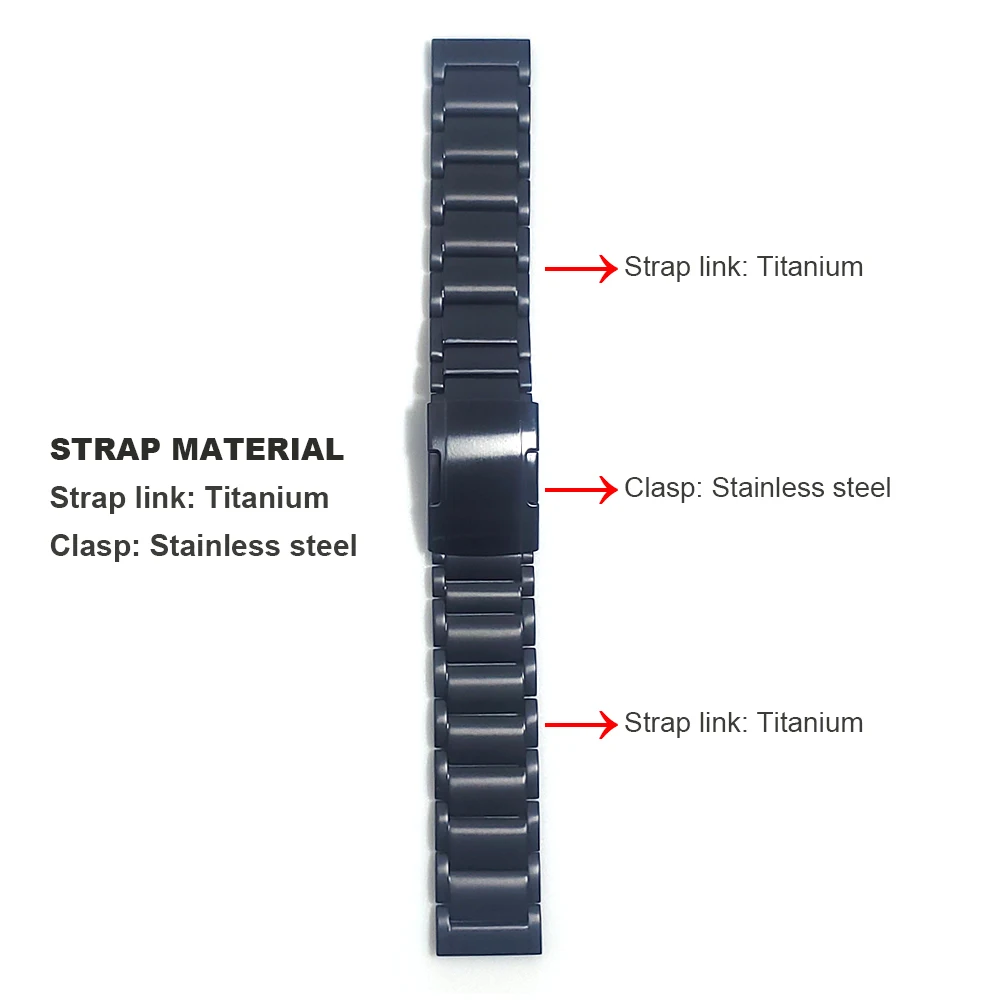 22mm Titanium alloy + Steel Clasp Strap For Samsung Galaxy Watch 3 45mm Band Bracelet Galaxy Watch 46mm/S3 Wristband Watchband