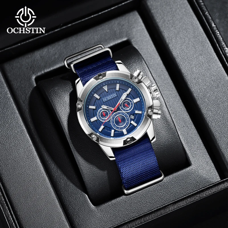 Ochstin 2024 New Business High end Luxury Original Multi functional Machine Movement Waterproof Watch Men's Quartz Watch