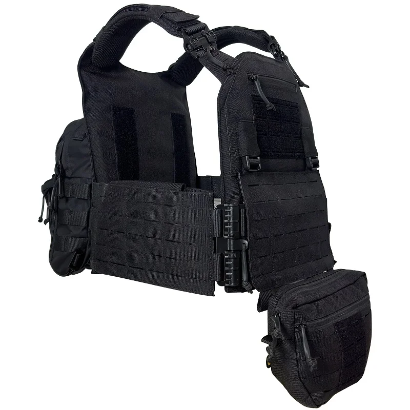 Tactical Vest 1000D Nylon Laser cutting vest with 500D Hydration Backpack with 1000D front tactical Pouch