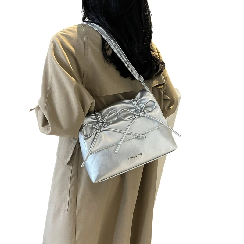 Sweet Bowknot Crossbody Bag for Women Large Capacity Shoulder Bag Bag E74B
