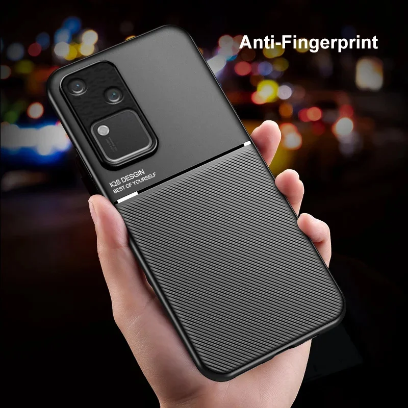Rugged Non-Slip Shockproof Phone Case with Magnetic Car Holder Attachment