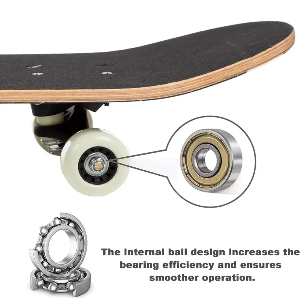 Miniature Bearings Carbon Steel 608ZZ Ball Bearings50pc-10pc Single Row for Elevators Rolling Mills Boating Waves