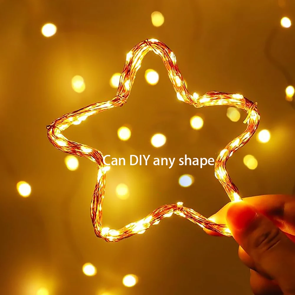 USB-Powered LED Copper Fairy Lights for Holiday and Event Decoration