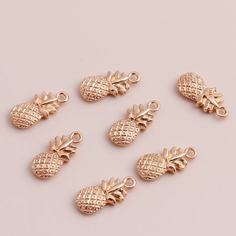 레슬리 20pcs 8*20mm 합금 금속 파인애플 참 펜던트 DIY 만들기 공예 팔찌 목걸이 수제 보석 액세서리
