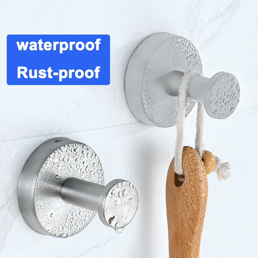 

2pcs Coat Towel Hooks Heavy Duty For Bathroom Convenient Stainless Steel Home