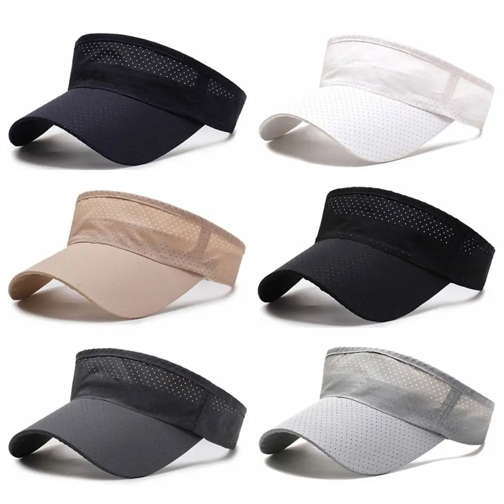 

Breathable Running Cap Sun Hats Quick Drying UV Protection Empty Top Cap Sun Visor Comfortable Tennis Hat Men Women